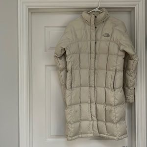 The North Face long down puffer jacket. Great condition. Worn twice.